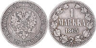 Finland Markka Coin, Alexander II, Helsinki, Silver, KM:3.1 -