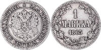 Finland Markka Coin, Alexander II, Helsinki, Silver, KM:3.1 -