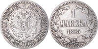 Finland Markka Coin, Alexander II, Helsinki, Silver, KM:3.1 -