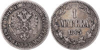 Finland Markka Coin, Alexander II, Helsinki, Silver, KM:3.1 -