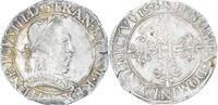 France Franc au Col Plat Coin, Henri III, Rouen, Silver -