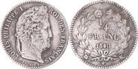 France 1/4 Franc Coin, Louis-Philippe I, Bordeaux, Silver -