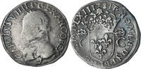 France Teston aux 2 C couronnés Charles IX, Rennes, Silver -