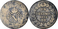 France 1 Décime Napoleon I, Strasbourg, Bronze, Gadoury:195b -