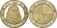 United States Dollar Coin, Santee tribes.BE, Brass -
