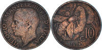 Italy 10 Centesimi Coin, Vittorio Emanuele III, Rome, Bronze -