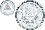 Nicaragua 50 Centavos Coin, Nickel Clad Steel, KM:88 -