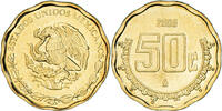 Mexico 50 Centavos Coin, Aluminum-Bronze, KM:549 -