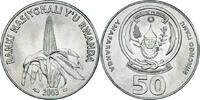 Rwanda 50 Francs 2003 (a) Coin, Paris, Nickel plated steel, KM:26 UNZ 83.67 元  ＋  41.42 元 运费