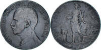 Italy 2 Centesimi Coin, Vittorio Emanuele III, Rome, Bronze -
