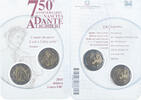 Italy 2 Euro Dante Alighieri, Rome, Set 2 monnaies 2 euro BU -