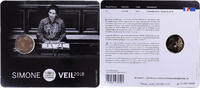 France 2 Euro Simone Veil, Monnaie de Paris, BU, Bi-Metallic -