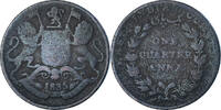 INDIA-BRITISH 1/4 Anna Coin, Copper, KM:446.2 -
