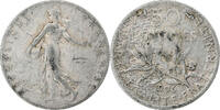 France 50 Centimes Coin, Semeuse, Paris, Silver, KM:854 -