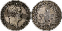 France 5 Francs Coin, Louis-Philippe, Lille, Silver -