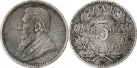 South Africa 3 Pence Silver, KM:3 -