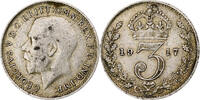 Great Britain 3 Pence George V, Silver, KM:813 -