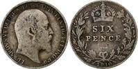 Great Britain 6 Pence Edward VII, Silver, KM:799 -