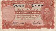 Australia 10 Shillings Banknote, 1952, KM:25d -