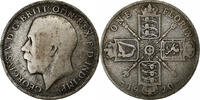 Great Britain Florin, Two Shillings George V, Silver, KM:817a -
