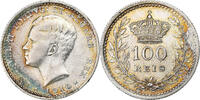 Portugal 100 Reis Manuel II, Silver, KM:548 -