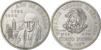 Mexico 5 Pesos Mexico City, Silver, KM:468 -