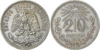 Mexico 20 Centavos Mexico City, Silver, KM:438 -