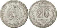 Mexico 20 Centavos Mexico City, Silver, KM:438 -