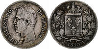 France 5 Francs Charles X, Paris, Silver, Gadoury:644 -
