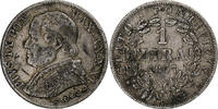 ITALIAN STATES Lira PAPAL STATES, Pius IX, Rome, Silver -