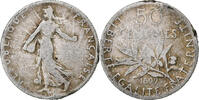 France 50 Centimes Semeuse, Paris, Silver, Gadoury:420 -