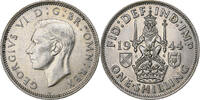 Great Britain Shilling George VI, Silver, KM:854 -
