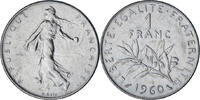 France Franc Coin, Semeuse, Paris, Nickel, KM:925.1 -