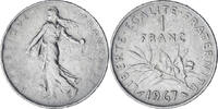 France Franc Coin, Semeuse, Paris, Nickel, KM:925.1 -