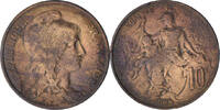 France 10 Centimes Coin, Dupuis, Paris, Bronze, KM:843 -