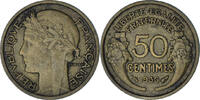 France 50 Centimes Morlon, Paris, Aluminum-Bronze, KM:894.1 -