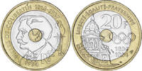 France 20 Francs Pierre de Coubertin, Tri-Metallic, KM:1036 -