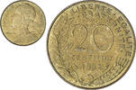 France 20 Centimes Marianne, Paris, Aluminum-Bronze, KM:930 -
