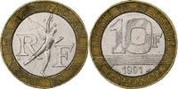 France 10 Francs Génie, Bi-Metallic, KM:964.1, Gadoury:827 -