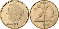 Belgium 20 Francs, 20 Frank Albert II, Brussels, Nickel-Bronze -