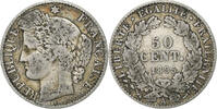 France 50 Centimes Cérès, Paris, Silver, Gadoury:419a, Le -
