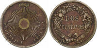 Peru 2 Centavos SOUTH PERU, Copper Or Bronze, KM:188.2 -