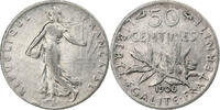France 50 Centimes Semeuse, Paris, Silver, Le Franc:F.190 -