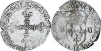 France 1/4 Ecu croix de face Henri III, La Rochelle, Silver -