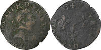 France Double Tournois Henri III, Poitiers, Copper, CGKL:96 -