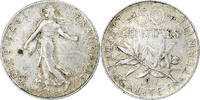 France 50 Centimes Semeuse, Paris, Silver, Gadoury:420 -