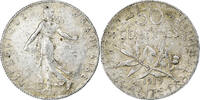 France 50 Centimes Semeuse, Paris, Silver, Gadoury:420 -