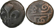 French India Doudou Louis XV, Pondicherry, Bronze -