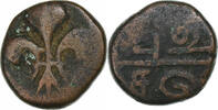 French India Doudou Louis XV, Pondicherry, Bronze -