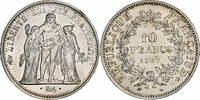 France 10 Francs Hercule, Paris, Avec accent, Silver -
